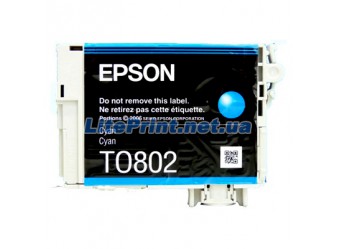 Оригинальный картридж Epson T0802, Cyan